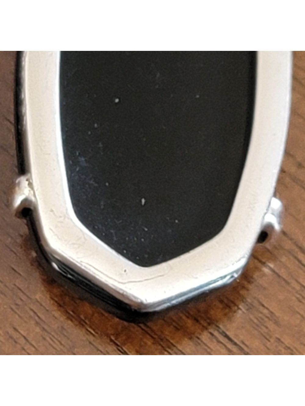 Kendra Scott Esme Earrings Black Silver Tone #860 - Picture 9 of 9